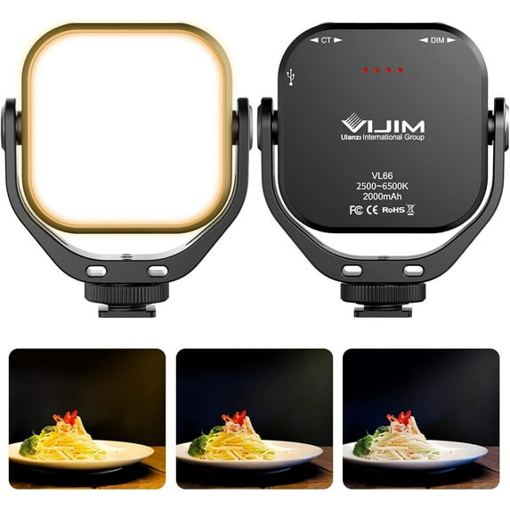 VL66 Bi-color LED Light Mini Video Light On Camera Portable LED Fill Lamp