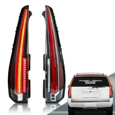 VLAND Full LED Tail Lights for Cadillac Escalade 2007 2008 2009 2010 2011 2012 2013 2014 ( Not Fit GMC and Hybird Models) 6 Holes with 5Pins