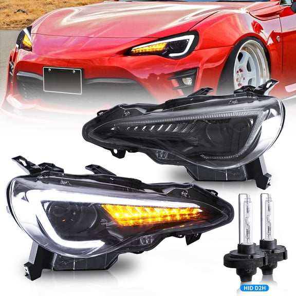 VLAND Headlights for 2012-2021 Toyota 86 GT86 / 2012-2016 Scion FR-S / 2013-2021 Subaru BRZ(with D2H Bulbs)