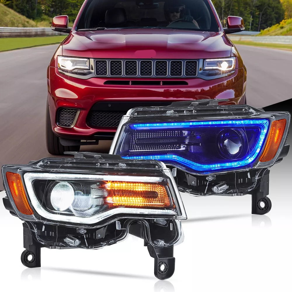 VLAND LED Dual Beam Headlights for Jeep Grand Cherokee 2014 2015 2016 2017 2018 2019 2020 2021 2022