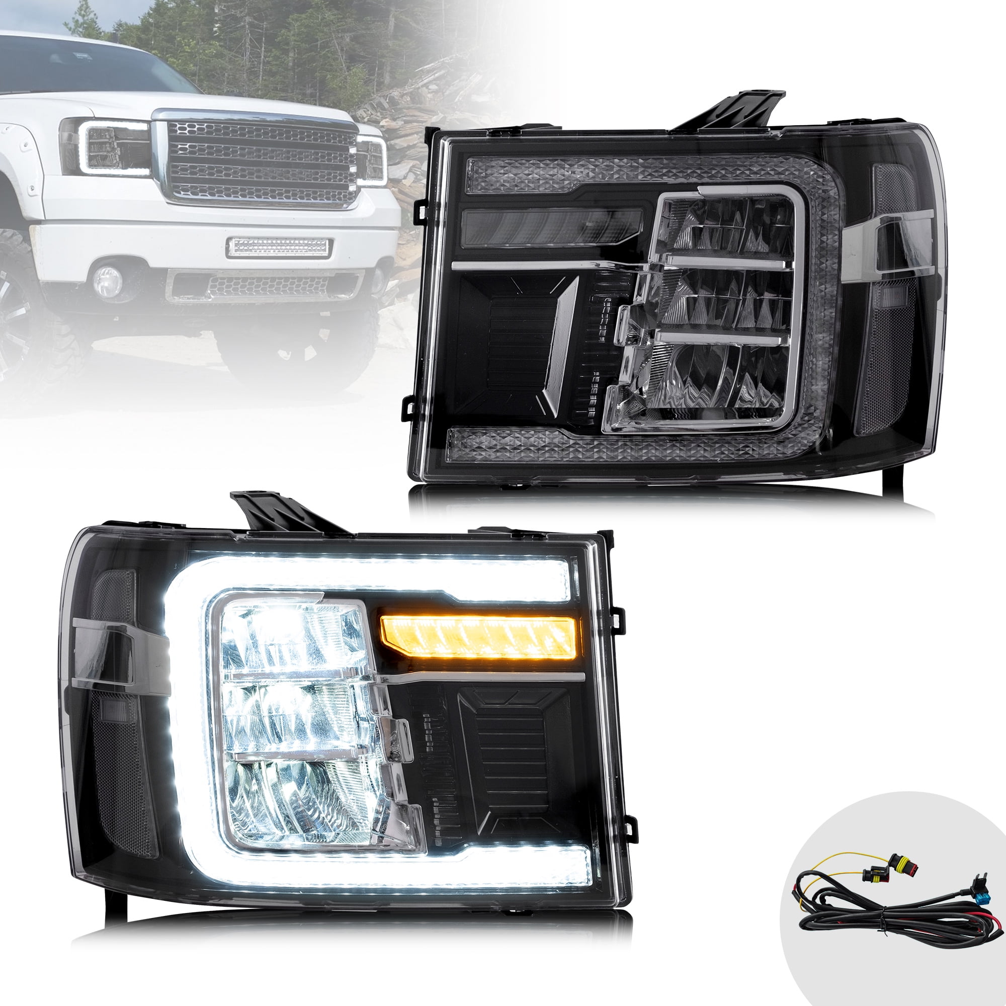 Kit Calandra E Modanatura Cofano JX Racing Per GMC Yukon/Yukon XL 1500 (2007-2013) – 3 Pezzi Nero - 3