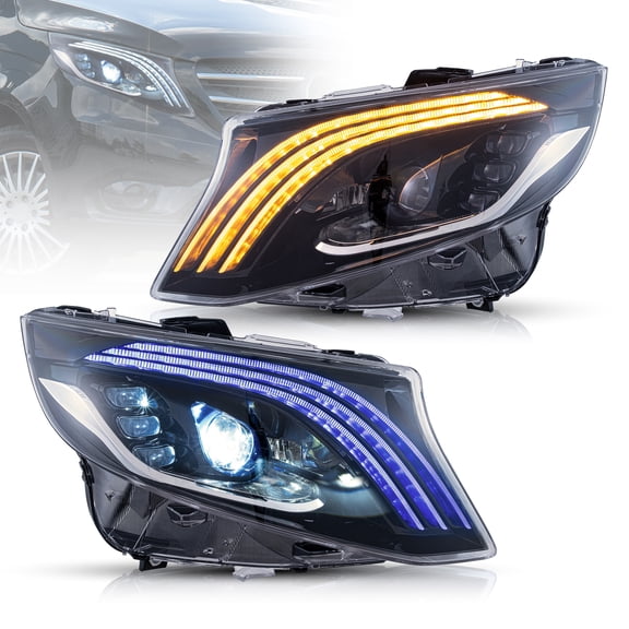 VLAND LED Projector Headlights for Mercedez Benz Metris 2016 2017 2018 2019 2020 2021 2022 2023