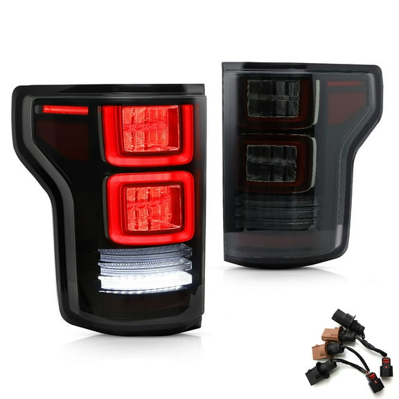 VLAND LED Tail Lights Assembly Smoked for Ford F150 XLT XL SSV Platinum Limited Lariat King Ranch 2015 2016 2017 2018 2019 2020 Rear lamps