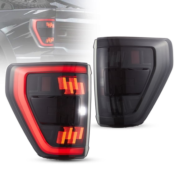 VLAND LED Tail Lights Smoked for 2021 2022 2023 Ford F150 King Ranch Lariat Limited Platinum Police Responder Raptor SSV Tremor XL XLT Tail Lamps