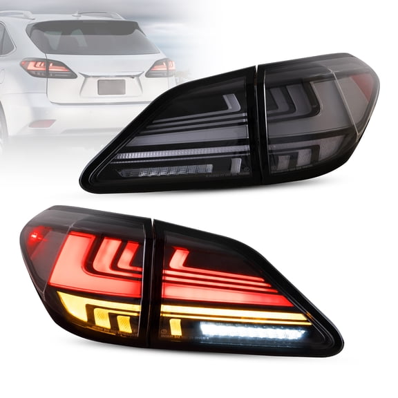 VLAND LED Tail Lights Smoked for Lexus RX350 RX450h 2010 2011 2012 2013 2014 2015 Rear Lamps