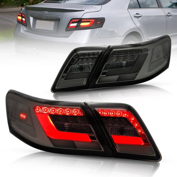 VLAND LED Tail Lights Smoked for Toyota Camry 2007 2008 2009 2010 2011 SE XLE Base Hybrid Sedan 4-Door