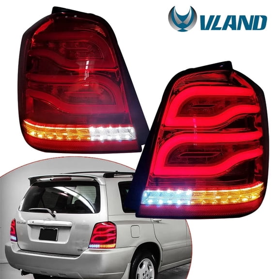 VLAND LED Tail Lights for Toyota Highlander 1st Gen(XU20) 2001-2007 Rear Lamp