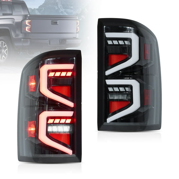 VLAND LED Tail lights for GMC Sierra 1500 2500HD 3500HD 2014 2015 2016 2017 2018 Rear Lamps Assembly