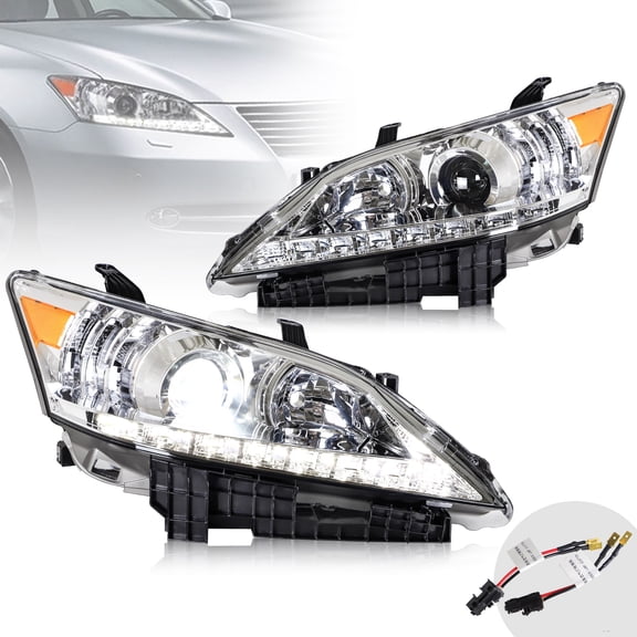 VLAND Projector Headlights for 2010 2011 2012 Lexus ES350 Base Sedan 4-Door Front Lamps