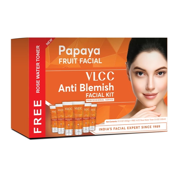 VLCC Anti Blemish Facial Kit, Face Cleanser and Toner, 7 Pc