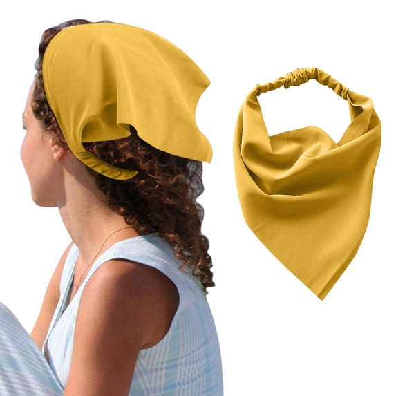 VLOOCKL Headbands for Women Square Silk-Like Headscarf,Breathable Fashion Bandana,Multiple Colors Triangle Head Kerchief with Ties for Women