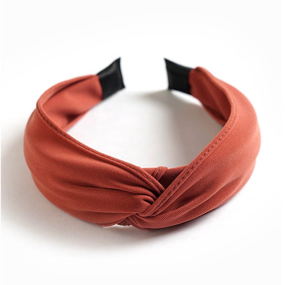 VLOOCKL Thin Satin Hairbands – Wide Non-Slip Elastic Hair Bands, Thick Solid Color Headbands for Girls & Women's Hair Accessories, Trendy Fall Style