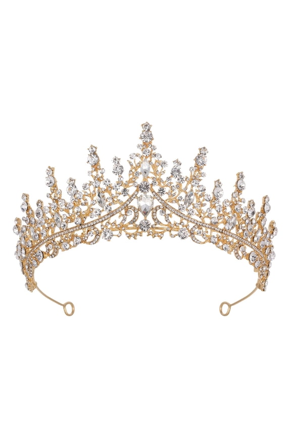 VLOOCKL Wide Elastic Hair Bands Rhinestone Queen Headband Wedding Bridal Hair Accessories Birthday Prom Pageant Party Coming of Age Ceremony Photo Props
