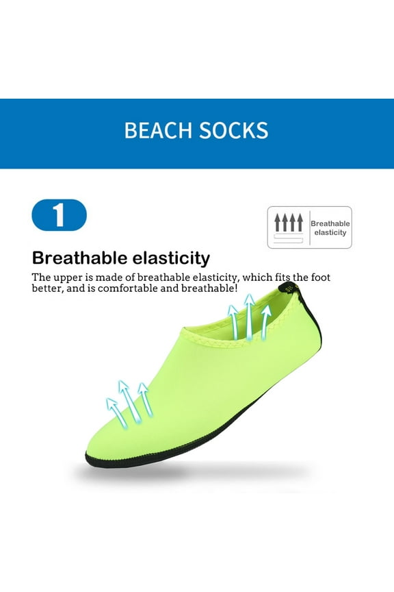 Anti-skid Yoga Socks Speed Dry Anti-skid Aqua Socks for Yoga, Swimming, Beach & Surf, Breathable Lightweight Sports Footwear for Men Women