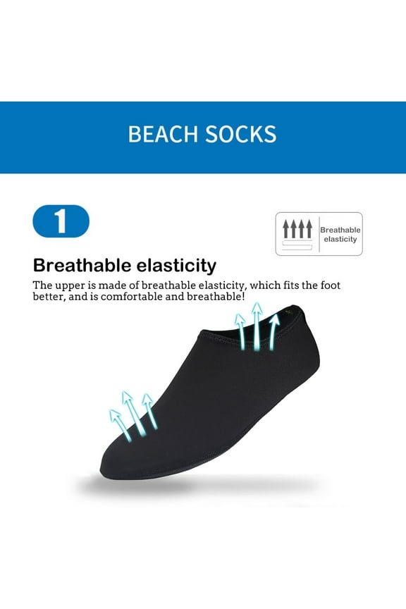 Anti-skid Yoga Socks Speed Dry Anti-skid Aqua Socks for Yoga, Swimming, Beach & Surf, Breathable Lightweight Sports Footwear for Men Women