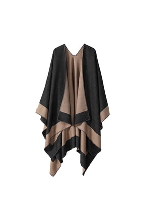 Autumn Winter Windproof Shawl Cozy Hooded Cardigan Wrap for Ladies, Soft Oversized Wrap with Open Front for Daily Wear & Cold Weather