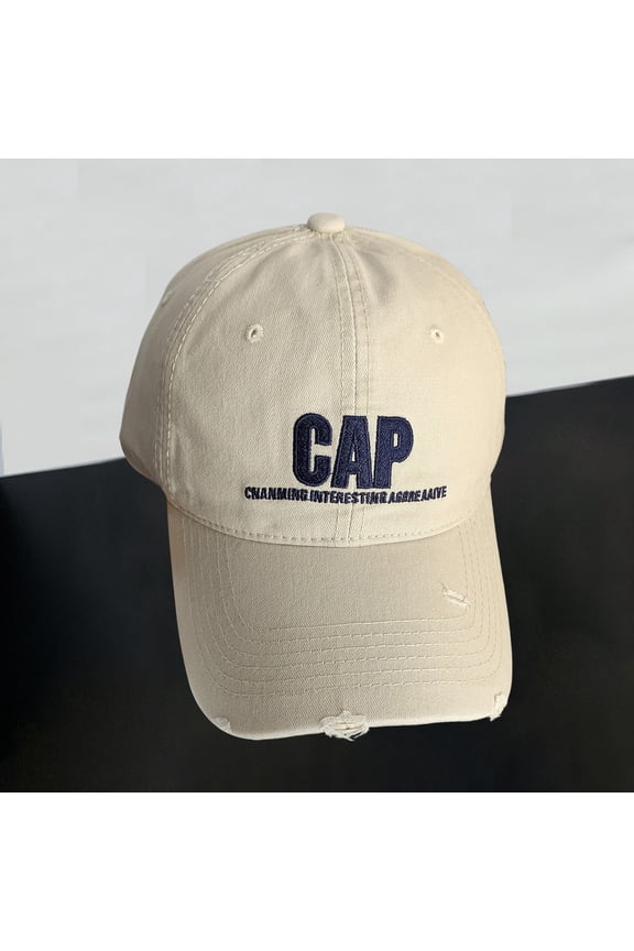 Baseball Cap Women Letter Embroidery Small Wide Brim Design Lightweight Breathable Headwear Slim Face Effect for Spring Summer Outdoor Daily Wear Sun Hat