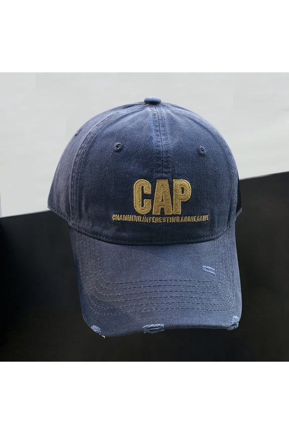 Baseball Cap Women Letter Embroidery Small Wide Brim Design Lightweight Breathable Headwear Slim Face Effect for Spring Summer Outdoor Daily Wear Sun Hat