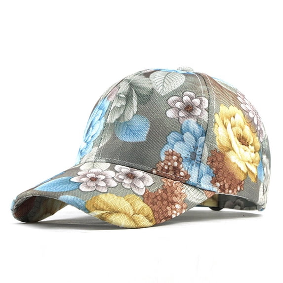 VLOOCKLW Baseball Hat Sun Caps Cap Adjustable Trucker Baseball Sun Hat Breathable Floral Print Dad Hat