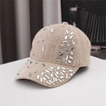 thumbnail image 1 of VLOOCKLW Baseball Hats for Women Studded Rhinestone Crystals Adjustable Ponytail Mesh Baseball Cap Shiny Bling Casual Sports Cap Breathable Sun Hat, 1 of 6
