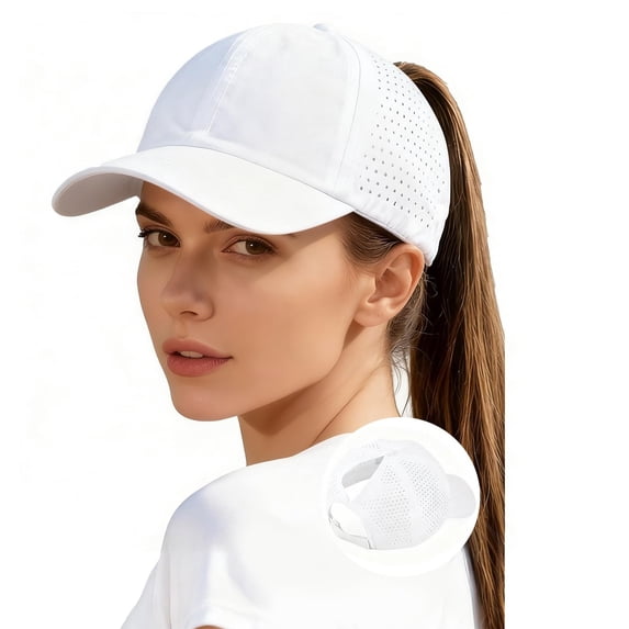 VLOOCKLW Breathable Sport Cap For Women Ponytail Opening Mesh Baseball Hat Lightweight Quick Dry Summer Running Adjustable