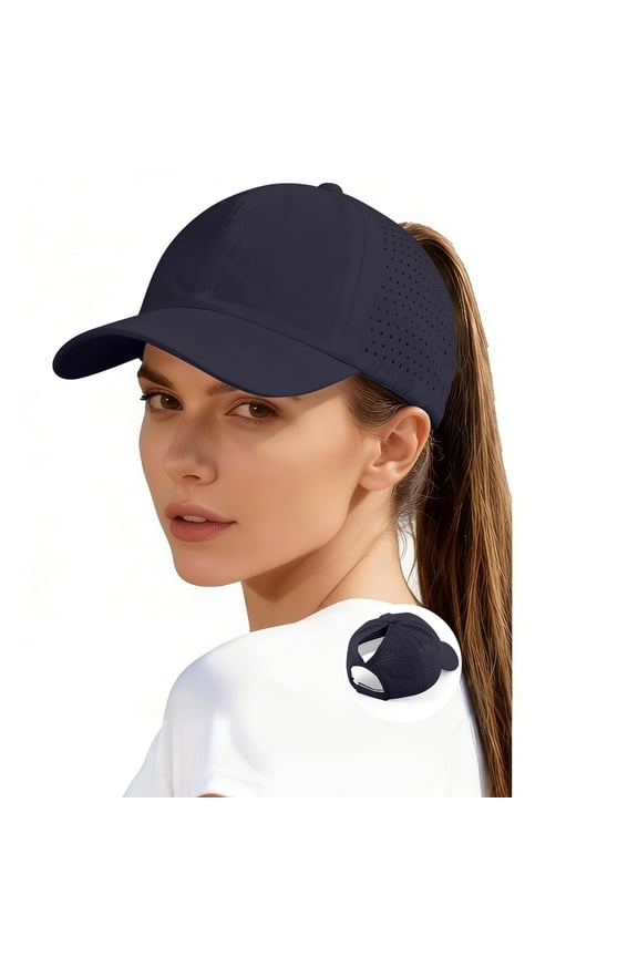 Breathable Sport Cap For Women Ponytail Opening Mesh Baseball Hat Lightweight Quick Dry Summer Running Adjustable