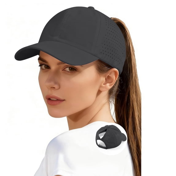 VLOOCKLW Breathable Sport Cap For Women Ponytail Opening Mesh Baseball Hat Lightweight Quick Dry Summer Running Adjustable