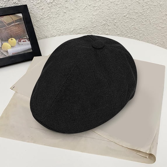 VLOOCKLW British Retro Octagonal Cap Wool Blend Octagonal Flat Cap for Men Women Vintage Daily Wear