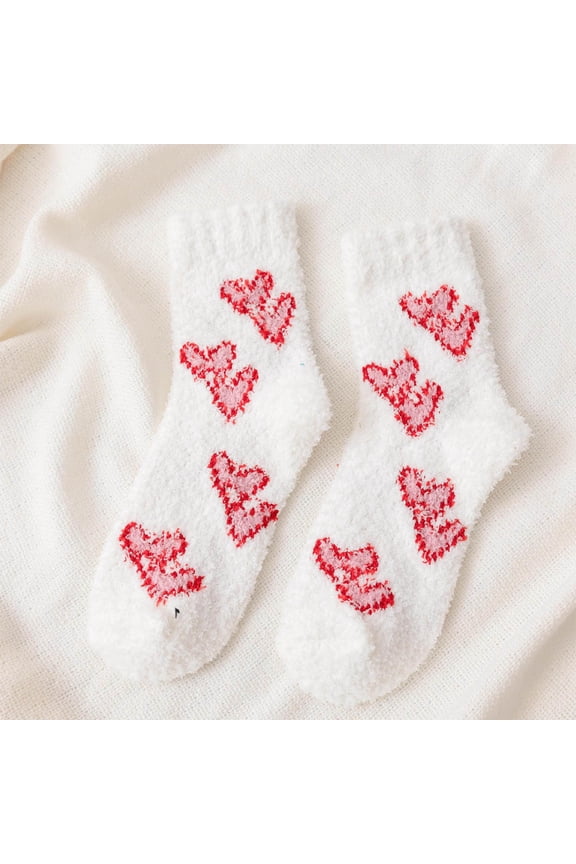Confinement Postpartum Socks Furry Thickened Warm Mid Tube Socks, Soft Cozy Floor Socks for Home Recovery, Winter Thermal Liner Socks for Cold Weather