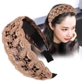 thumbnail image 1 of VLOOCKLW Lace Embroidery Headband Women Wide Anti Slip Teeth Design High Toughness Stable Fixing Fashion Hairband For Daily Styling, 1 of 3