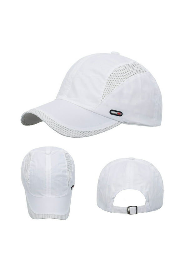 Men's Breathable Run Hat Quick Dry Reflective Sport Cap Adjustable Lightweight Baseball Hat Unstructured Design