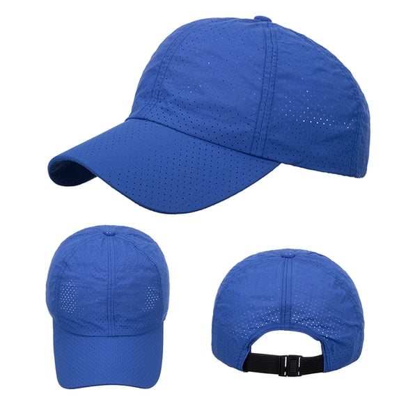 VLOOCKLW Men's Breathable Run Hat Quick Dry Reflective Sport Cap Adjustable Lightweight Baseball Hat Unstructured Design