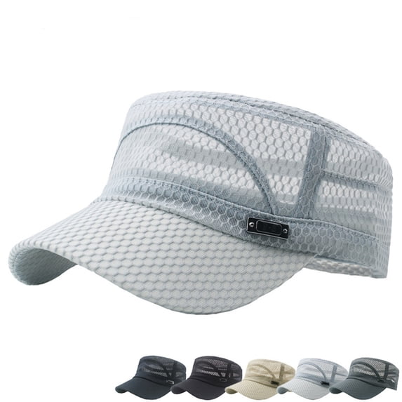VLOOCKLW Mens Breathable Baseball Cap Mesh Summer Cool Adjustable Trucker Style Hat Lightweight Casual Sports Lightweight Baseball