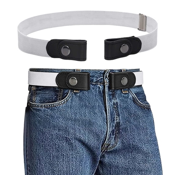VLOOCKLW Mens No Buckle Elastic Belt Comfort Adjustable Stretch Waistband For Jeans Khaki Pants Casual Daily Wear No Bulge Invisible