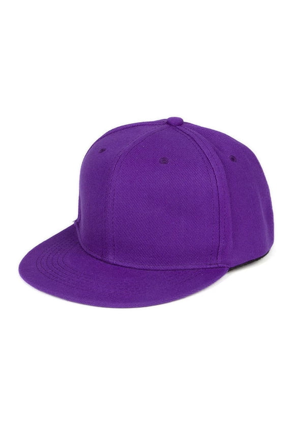 Mens Womens Snapback Cap Plain Baseball Hat PP Structured High Profile Fashion Solid Color Adjustable