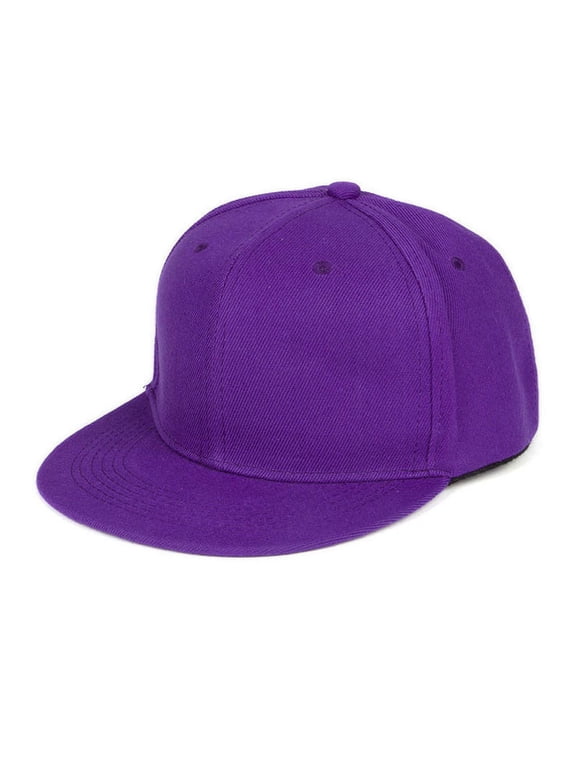 Mens Womens Snapback Cap Plain Baseball Hat PP Structured High Profile Fashion Solid Color Adjustable