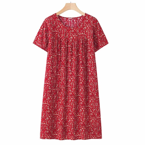 VLOOCKLW Nightgowns for Women Sleeveless Cotton Sleep Shirt Soft Sleep Dress Loose Fit Summer Nightshirt Casual Sleepdress