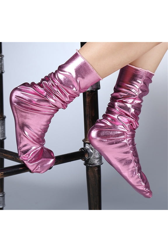 Reflective Socks Solid Fashion Comfort Socks for Men Women, Breathable Dress Socks for Work, Office & Night Running