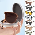 thumbnail image 1 of VLOOCKLW Retro Round Polarized Shades Foldable Unisex Chic Style Sunglasses For Women Men UV Protection Summer, 1 of 6