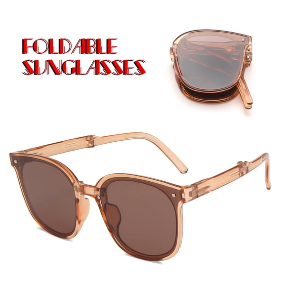 VLOOCKLW Retro Round Polarized Shades Foldable Unisex Chic Style Sunglasses For Women Men UV Protection Summer