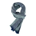 thumbnail image 1 of VLOOCKLW Scarfs for Women Breathable Cotton And Linen Blended Fabric With Classic Striped Contrast Design, Suitable For Daily Wear., 1 of 5