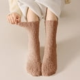 thumbnail image 1 of VLOOCKLW Sleep Socks Coral Fleece Thickened Warm Long Socks for Winter, Solid Color Cozy Home Socks for Bed, Relaxing & Cold Weather, 1 of 7