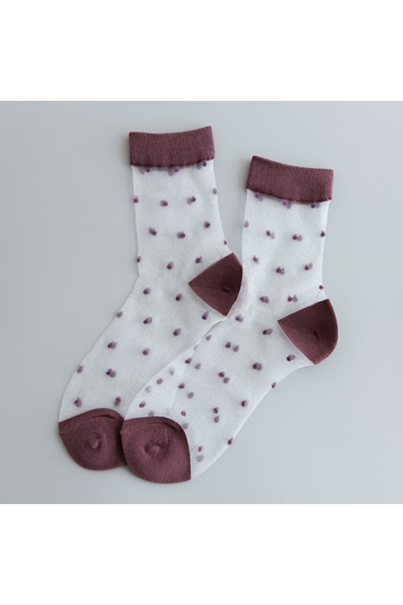 Spring Summer Comfort Socks Spring Summer Transparent Tube Socks, Breathable Lightweight Comfort Socks for Daily Wear, Office & Fashion Style