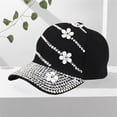 thumbnail image 1 of VLOOCKLW Studded Rhinestone Baseball Cap Crystals Adjustable Ponytail Mesh Baseball Cap Shiny Bling Casual Sports Cap Breathable Sun Hat, 1 of 6