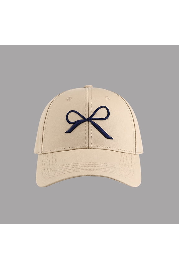 Trendy Bow-Tie Baseball Cap for Women and Men Trucker Hats Y2k Adjustable Fashion Sun Hat with Visor for Hiking & Travel