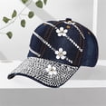 thumbnail image 1 of VLOOCKLW Trucker Baseball Hat Studded Rhinestone Crystals Adjustable Ponytail Mesh Baseball Cap Shiny Bling Casual Sports Cap Breathable Sun Hat, 1 of 6