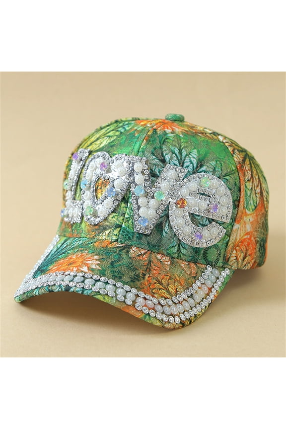 Trucker Hats Studded Rhinestone Crystals Adjustable Ponytail Mesh Baseball Cap Shiny Bling Casual Sports Cap Breathable Sun Hat