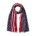 thumbnail image 1 of VLOOCKLW USA Flag Scarf For Voile Lightweight Shawl Wrap For Men Women Lightweight Breathable Americana Flag Scarf For July 4th Parade, 1 of 1