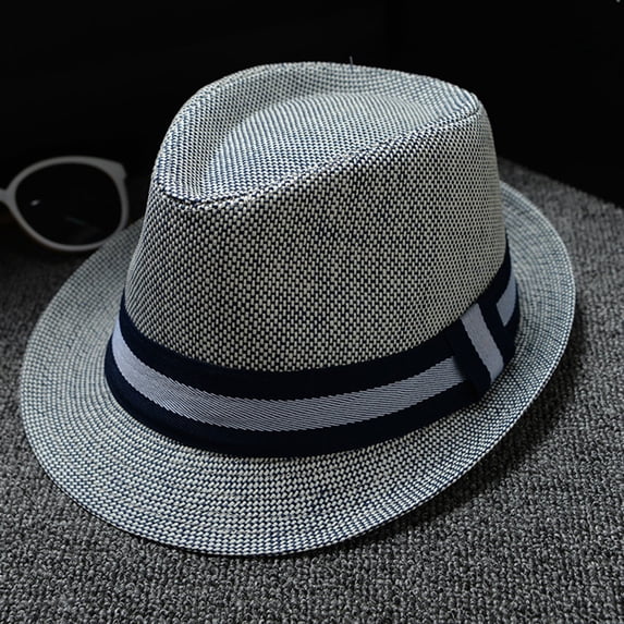 VLOOCKLW Jazz Hat Men Women Retro British Style Sun Hat Lightweight Breathable Travel Outdoor Casual Daily Wear Sun Cap