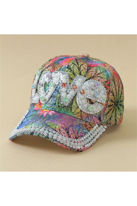 Unisex Baseball Hat Studded Rhinestone Crystals Adjustable Ponytail Mesh Baseball Cap Shiny Bling Casual Sports Cap Breathable Sun Hat
